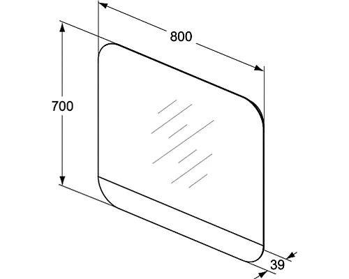 Приобрести Зеркало со светодиодной подсветкой 80х70 см Ideal Standard Tonic II R4346KP в магазине сантехники Santeh-Crystal.ru