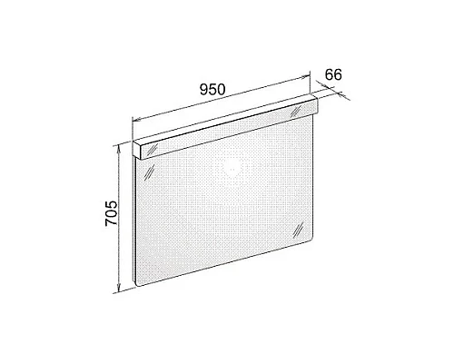 Купить Зеркало с люминесцентной подсветкой 95х70,5 см KEUCO Elegance 11696012500 в магазине сантехники Santeh-Crystal.ru