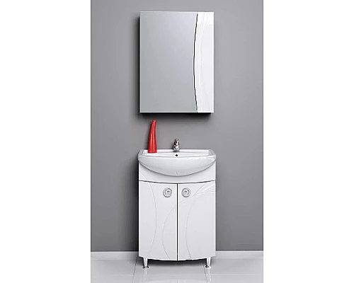 Приобрести Зеркальный шкаф 50х70 см белый глянец Aqwella Samba Sam.04.05 в магазине сантехники Santeh-Crystal.ru