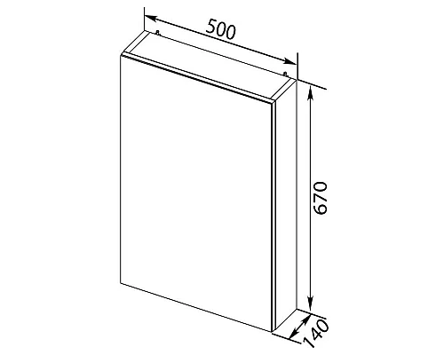 Заказать Зеркальный шкаф 50х67 см белый Aquanet Порто 00195726 в магазине сантехники Santeh-Crystal.ru