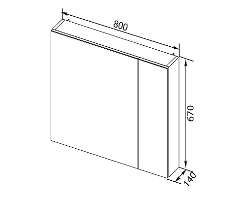 Приобрести Зеркальный шкаф 80х67 см белый Aquanet Порто 00195728 в магазине сантехники Santeh-Crystal.ru