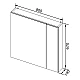 Приобрести Зеркальный шкаф 80х67 см белый Aquanet Порто 00195728 в магазине сантехники Santeh-Crystal.ru