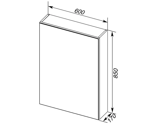 Приобрести Зеркальный шкаф 60х85 см капучино Aquanet Алвита 00183984 в магазине сантехники Santeh-Crystal.ru
