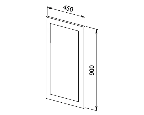 Купить Зеркало 45х90 см с подсветкой алюминий Aquanet Нота 00159094 в магазине сантехники Santeh-Crystal.ru
