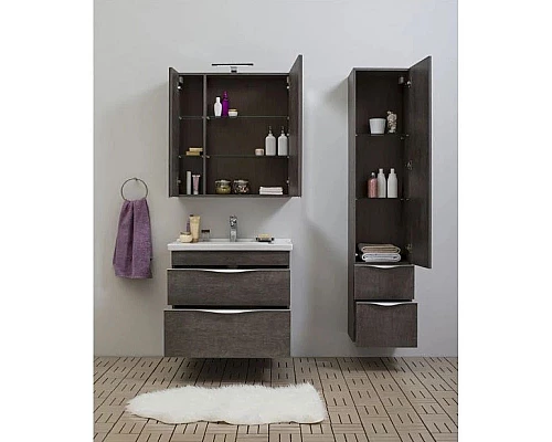 Купить Зеркальный шкаф 79,8х85 см дуб антик Aquanet Эвора 00182741 в магазине сантехники Santeh-Crystal.ru