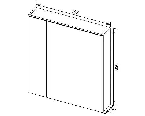 Купить Зеркальный шкаф 79,8х85 см дуб антик Aquanet Эвора 00182741 в магазине сантехники Santeh-Crystal.ru