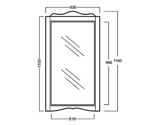 Приобрести Зеркало 63х116 см орех Simas Arcade ARS1 noce в магазине сантехники Santeh-Crystal.ru