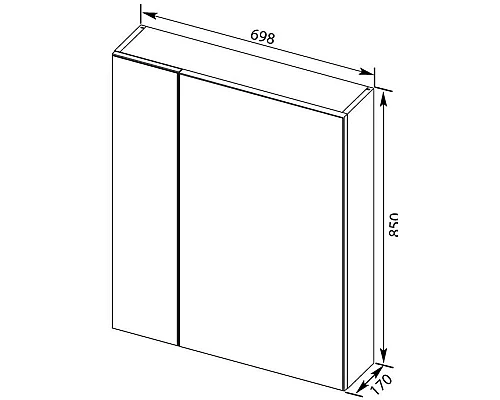 Заказать Зеркальный шкаф 69,8х85 см дуб антик Aquanet Эвора 00182997 в магазине сантехники Santeh-Crystal.ru