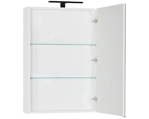 Купить Зеркальный шкаф 59,6х85 см белый Aquanet Эвора 00184304 в магазине сантехники Santeh-Crystal.ru