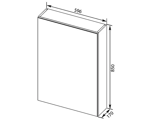Купить Зеркальный шкаф 59,6х85 см дуб антик Aquanet Эвора 00182996 в магазине сантехники Santeh-Crystal.ru