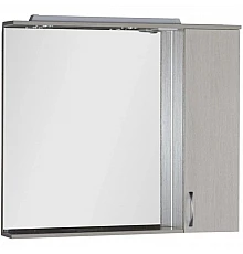 Зеркальный шкаф 100х87 см с подсветкой белый дуб Aquanet Донна 00169184