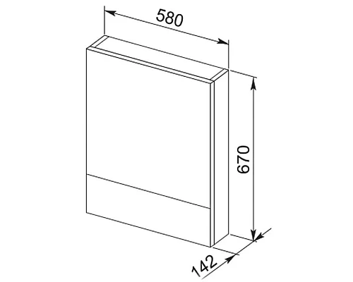 Заказать Зеркальный шкаф 58х67 см белый Aquanet Верона 00175344 в магазине сантехники Santeh-Crystal.ru