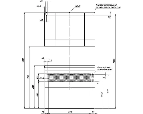 Приобрести Зеркальный шкаф 100х67 см белый Aquanet Нота 00165372 в магазине сантехники Santeh-Crystal.ru