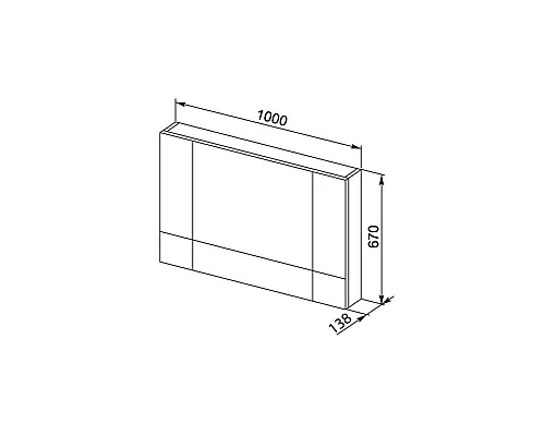 Приобрести Зеркальный шкаф 100х67 см белый Aquanet Нота 00165372 в магазине сантехники Santeh-Crystal.ru