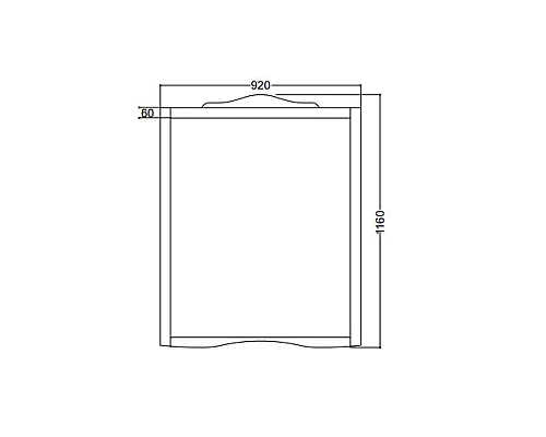 Купить Зеркало 92х116 см орех Kerasan Retro 734540noce в магазине сантехники Santeh-Crystal.ru