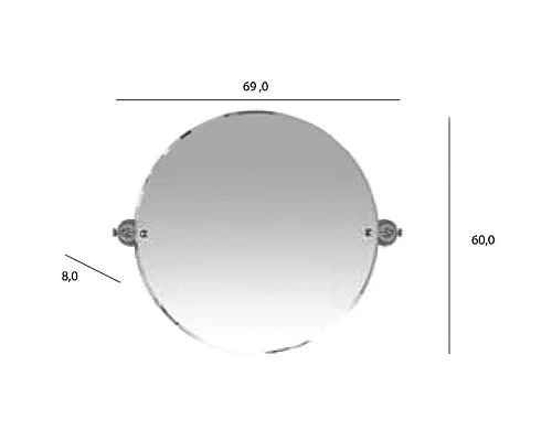 Приобрести Зеркало 69х60 см бронза Tiffany World Harmony TWHA023b в магазине сантехники Santeh-Crystal.ru