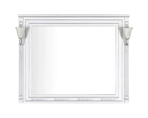 Приобрести Зеркало 120х96,3 см белый серебряная патина Aquanet Паола 00181768 в магазине сантехники Santeh-Crystal.ru