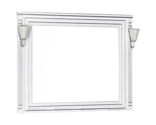 Приобрести Зеркало 120х96,3 см белый серебряная патина Aquanet Паола 00181768 в магазине сантехники Santeh-Crystal.ru