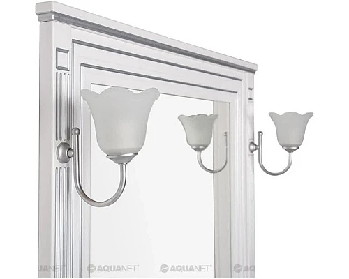 Заказать Зеркало 90х96,3 см белый серебряная патина Aquanet Паола 00181769 в магазине сантехники Santeh-Crystal.ru