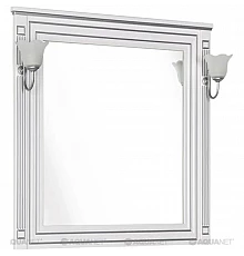 Зеркало 90х96,3 см белый серебряная патина Aquanet Паола 00181769