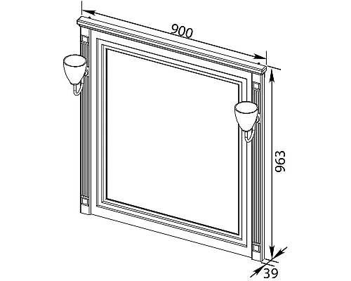 Заказать Зеркало 90х96,3 см белый серебряная патина Aquanet Паола 00181769 в магазине сантехники Santeh-Crystal.ru