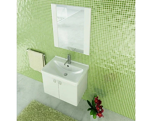 Купить Зеркало 70х80 см белый глянец  Comforty Флоренция 00003127386 в магазине сантехники Santeh-Crystal.ru