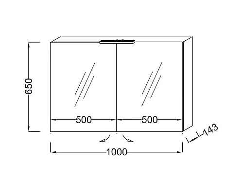 Приобрести Зеркальный шкаф 100х65 см белый блестящий Jacob Delafon EB1365-G1C в магазине сантехники Santeh-Crystal.ru