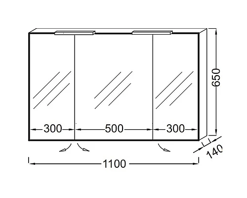 Купить Зеркальный шкаф 110х65 см белый блестящий Jacob Delafon EB1367-G1C в магазине сантехники Santeh-Crystal.ru