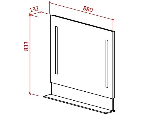 Приобрести Зеркало 88х83,3 см белый глянец Astra-Form Альфа 020306 в магазине сантехники Santeh-Crystal.ru