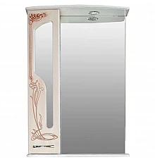 Зеркальный шкаф 65х93,5 см белое дерево медная патина Atoll Барселона