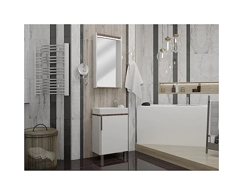 Купить Зеркало 45,9х81,9 см белый глянец/джарра Акватон Бэлла 1A221702BBAZ0 в магазине сантехники Santeh-Crystal.ru