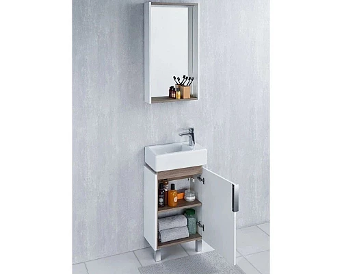 Купить Зеркало 45,9х81,9 см белый глянец/джарра Акватон Бэлла 1A221702BBAZ0 в магазине сантехники Santeh-Crystal.ru