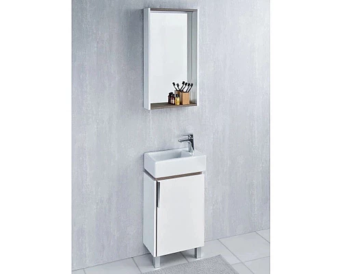 Купить Зеркало 45,9х81,9 см белый глянец/джарра Акватон Бэлла 1A221702BBAZ0 в магазине сантехники Santeh-Crystal.ru