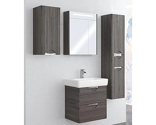 Купить Зеркальный шкаф 60х78 см дуб макиато Акватон Сильва 1A216202SIW50 в магазине сантехники Santeh-Crystal.ru