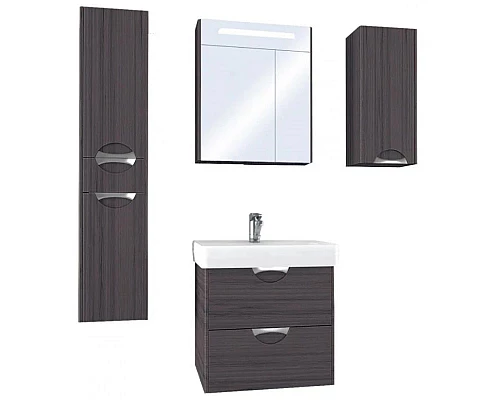 Купить Зеркальный шкаф 60х78 см дуб макиато Акватон Сильва 1A216202SIW50 в магазине сантехники Santeh-Crystal.ru