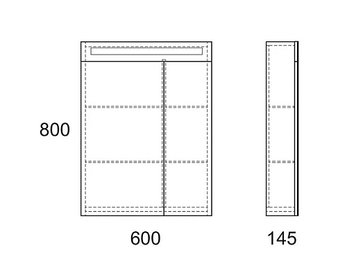 Купить Зеркальный шкаф 60х80 см белый OWL 1975 Nyborg OW06.05.00 в магазине сантехники Santeh-Crystal.ru