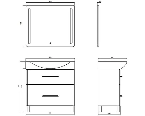 Приобрести Зеркало 82х70 см ASB-Mebel Андрия в магазине сантехники Santeh-Crystal.ru