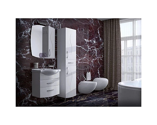 Приобрести Зеркальный шкаф 60х80 см белый ASB-Mebel Грета в магазине сантехники Santeh-Crystal.ru