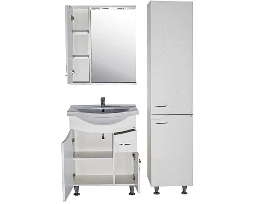 Купить Зеркальный шкаф 65х80 см белый ясень L ASB-Mebel Альфа в магазине сантехники Santeh-Crystal.ru