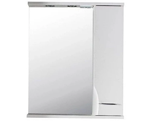 Купить Зеркальный шкаф 65х80 см белый ясень R ASB-Mebel Альфа в магазине сантехники Santeh-Crystal.ru