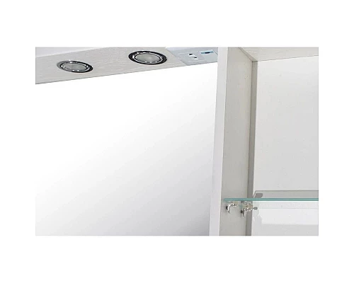 Купить Зеркальный шкаф 65х80 см белый ясень R ASB-Mebel Альфа в магазине сантехники Santeh-Crystal.ru