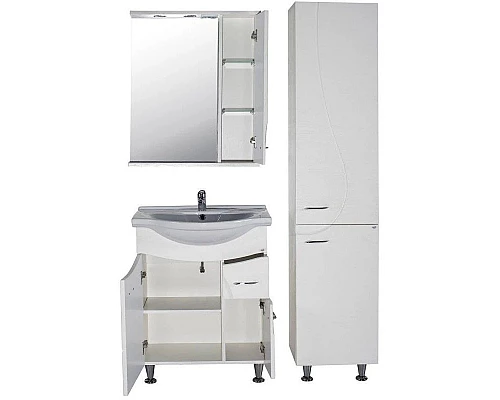 Купить Зеркальный шкаф 65х80 см белый ясень R ASB-Mebel Альфа в магазине сантехники Santeh-Crystal.ru