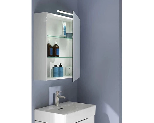 Заказать Зеркальный шкаф 60х70 см белый матовый R Laufen Base 4.0275.2.110.260.1 в магазине сантехники Santeh-Crystal.ru