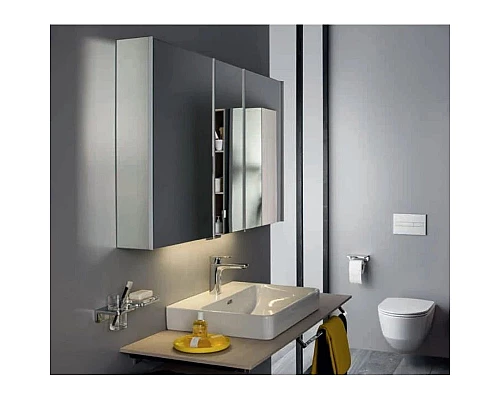 Купить Зеркальный шкаф 130х75 см Laufen Frame 25 4.0875.4.900.144.1 в магазине сантехники Santeh-Crystal.ru