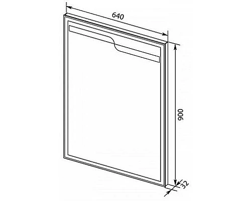Приобрести Зеркало 64х90 см Aquanet Модена 00198488 в магазине сантехники Santeh-Crystal.ru