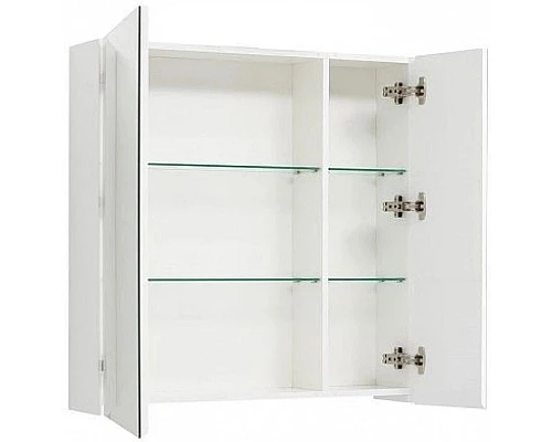 Приобрести Зеркальный шкаф 85х87,3 см белый глянец L Aquanet Йорк 00202089 в магазине сантехники Santeh-Crystal.ru
