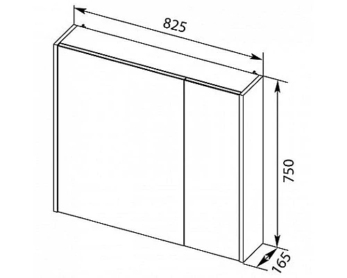 Купить Зеркальный шкаф 82,5х75 см белый глянец L Aquanet Остин 00203924 в магазине сантехники Santeh-Crystal.ru