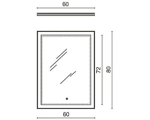 Приобрести Зеркало 60х80 см Kerama Marazzi Buongiorno Mi.P.60 в магазине сантехники Santeh-Crystal.ru