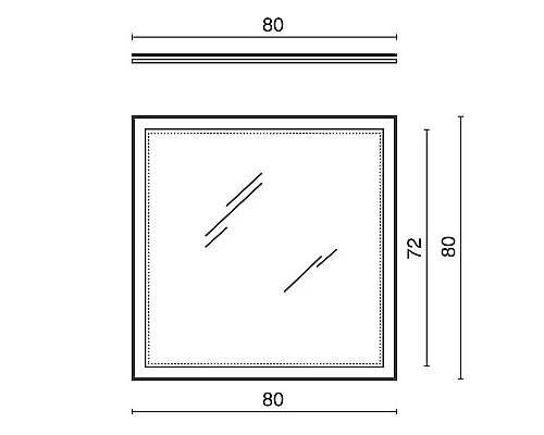 Заказать Зеркало 80х80 см Kerama Marazzi Buongiorno Mi.P.80 в магазине сантехники Santeh-Crystal.ru