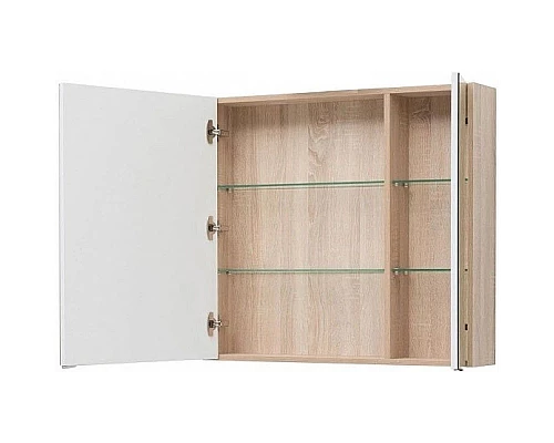 Приобрести Зеркальный шкаф 82,5х75 см дуб сонома L Aquanet Остин 00201729 в магазине сантехники Santeh-Crystal.ru
